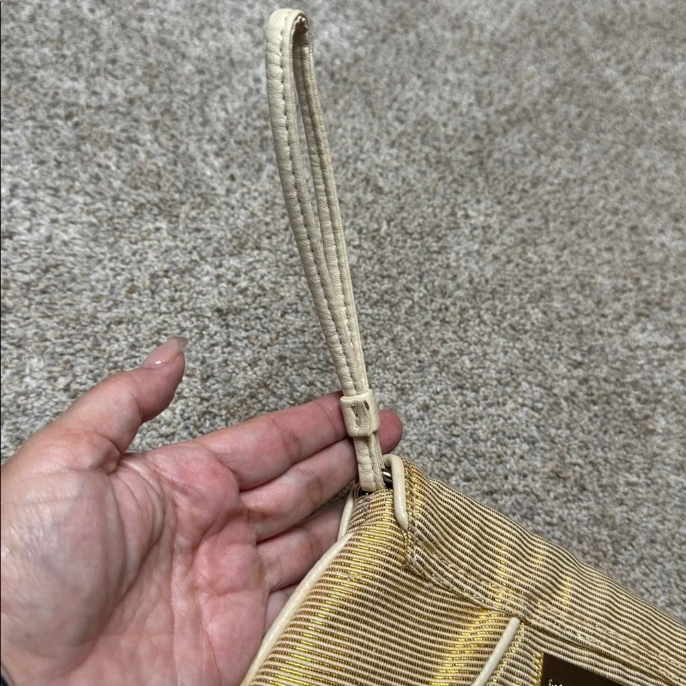 Loeffler Randall for Target Gold Metallic Rosette Wristlet Clutch